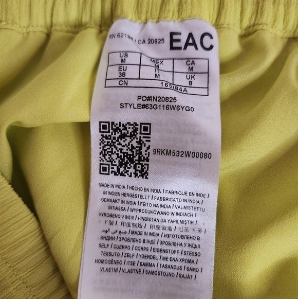 Marciano Yellow High Slit Beaded Pants - Picture 8 of 9